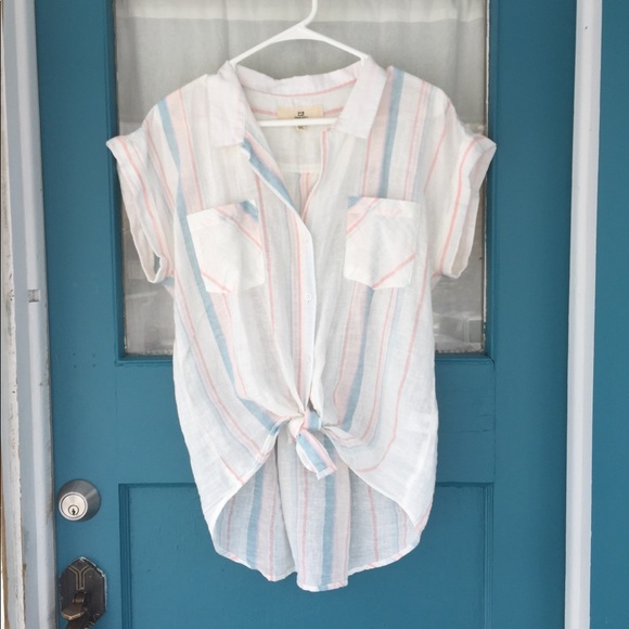 Thread & Supply Tops - THREAD & SUPPLY—White button-up  (LARGE)